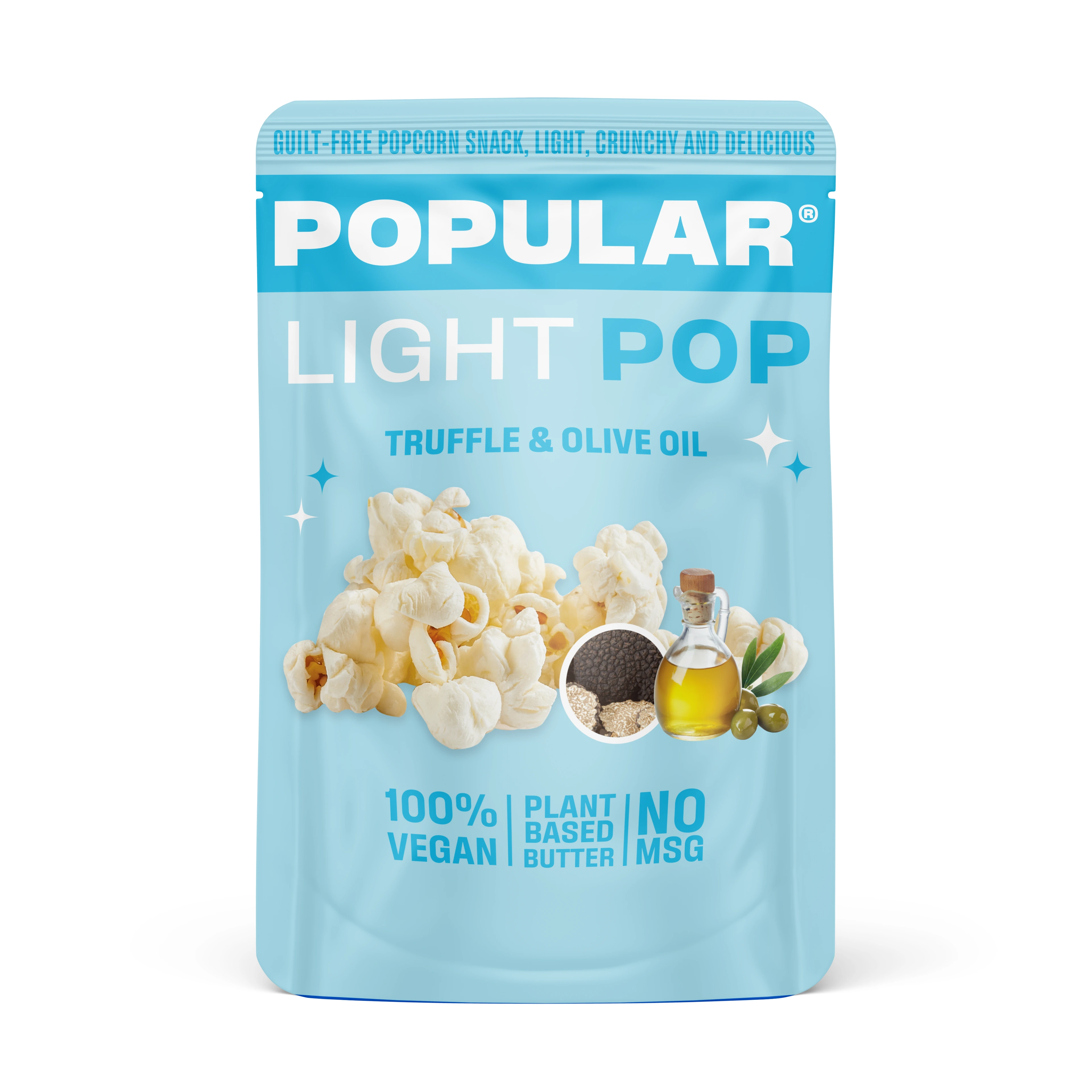 Popcorn truffle and olive oil pouch