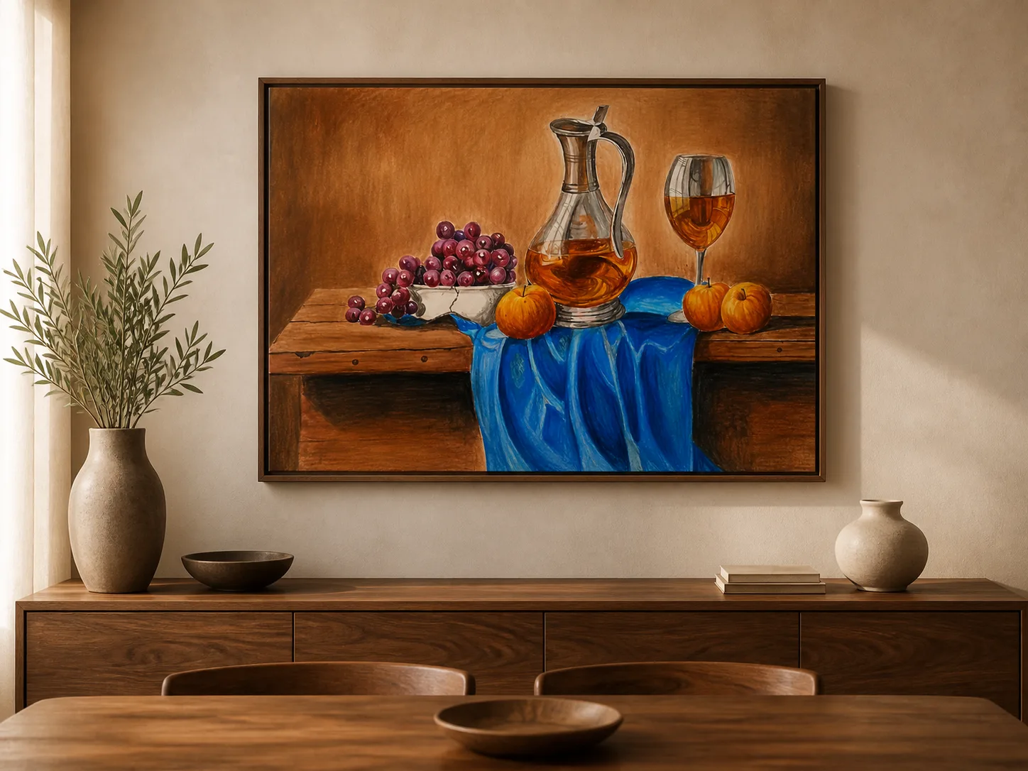 Amber Hour, Mixed media on canvas
